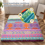 MAXYOYO Mattress Cover for Traditional Japanese Futon Mattress, Futon Floor Mats Cover with Zipper, Super Soft and Machine Washable, Bohemian, Twin MAXYOYO