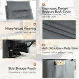 GNMLP2020 Swivel Rocker Recliner Chair, Rocking Chair, Small Swivel Recliner for Small Spaces, Living Room, RV(Dark Grey)