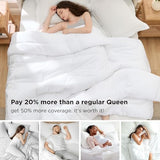 Bedsure Comforter Duvet Insert - Quilted Comforters Oversize Queen Size, All Season Duvet, GentleSoft Down Alternative Bedding, with 8 Tabs, Gifts for Women/Men, White, Oversize Queen 98 x 98 Inches Bedsure