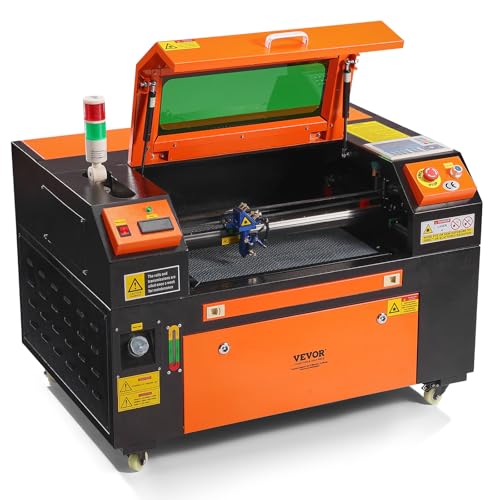 VEVOR 50W CO2 Laser Engraver, 12 x 20 in, 19.7 IPS Laser Cutter Machine with 2-Way Pass Air Assist, Compatible with LightBurn, CorelDRAW, AutoCAD, Windows, Mac OS, Linux, for Wood Acrylic Fabric More VEVOR
