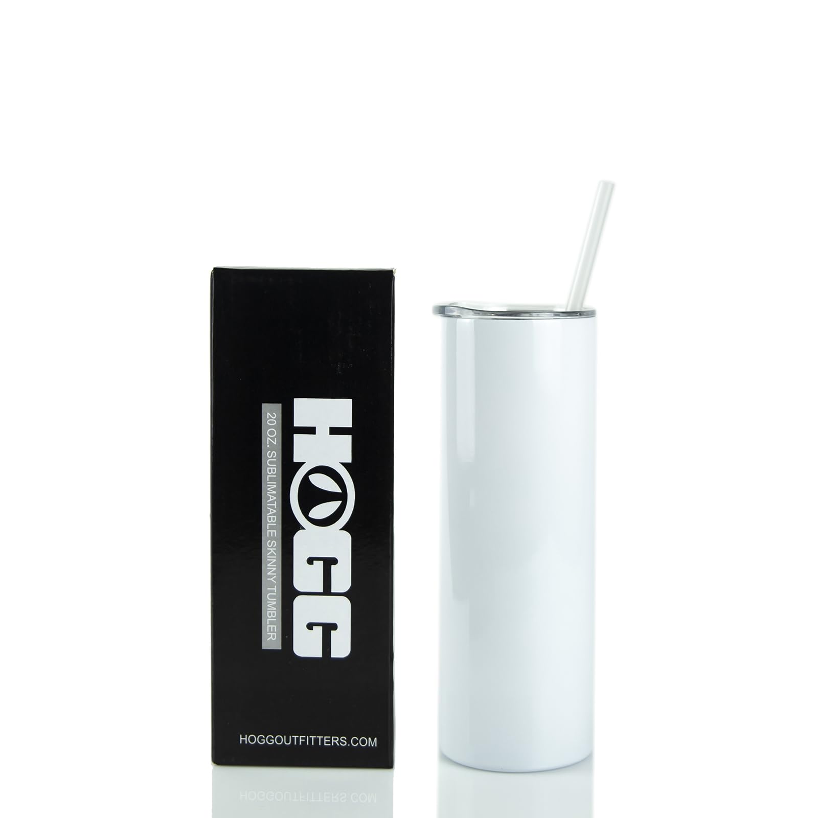 Hogg 20oz Sublimatable Straight Skinny Tumbler Case (24 Pack) DIY, Customizable, Glitter, Epoxy, Bulk Tumblers - WoodArtSupply