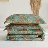 Ikawaapurry Comforter Set for Queen Size Bed Farmhouse Boho Bedding Sets Fluffy Lightweight Flowers Plants All Season 3 Pcs Comforter with 2 Pillow Shames Ikawaapurry