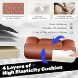 High Back Executive Office Chair - Ergonomic Computer Desk with Rocking Function, Leather Managerial with Adjustable Flip-Up Armrests and Lumbar Support BestGlory