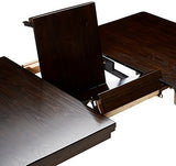 Signature Design by Ashley Haddigan Traditional Rectangular Dining Extension Table, Seats up to 8, Dark Brown Signature Design by Ashley