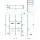 Home Square Espresso Tall 12-Shelf Double Wide Solid Wood Bookcase - Set of 2 Home Square
