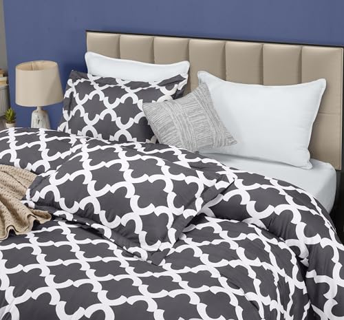 King Comforter Set 3 Piece Grey by Utopia Bedding, Printed Comforters King Size, Bedding Comforters Sets, Down Alternative Soft Bed Set, 1 Comforter (90 x 102 inches) 2 Pillow Shams (20 x 36 inches) Utopia Bedding