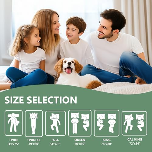 Premium Waterproof Mattress Protector Queen Size, Breathable Bed Cover 3D Air Fabric Cooling Mattress Pad Cover Smooth Soft Noiseless Washable, 8''-21'' Deep Pocket (White) GOPOONY