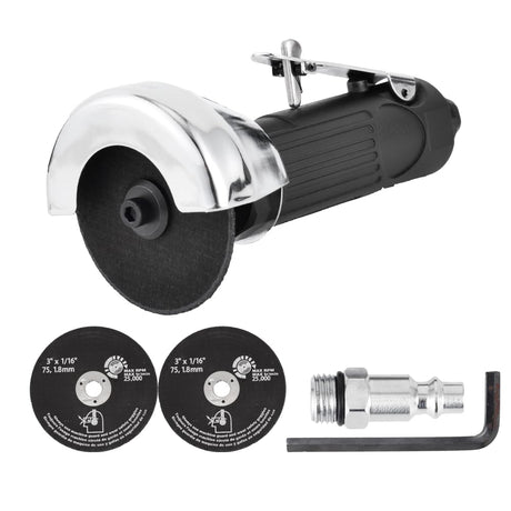 HYFN Air Cut Off Tool,2Pc 3-Inch Cutting Wheels,Cutoff Tool 20000RPM,Air Cutting Tool Wheel Protection,Air Tools Alloy Steel Complete,Pneumatic Cut Off Tool,Air Tool HYFN
