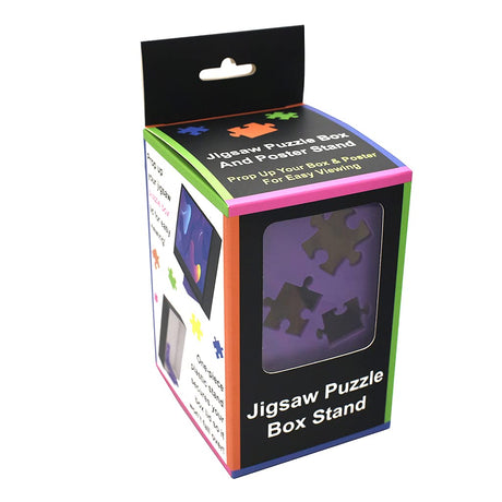 Puzzle Peak All-in-One Jigsaw Puzzle Box Stand and Puzzle Poster Holder Accessory for All Puzzlers - Purple Puzzle Peak