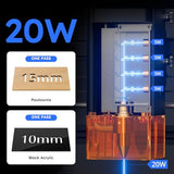 ATOMSTACK 20W Laser Engraver, A20 PRO V2 Laser Cutter, High Accuracy Laser Engraving Machine for Personalized Gifts, Business Cards, Wood, Metal, Acrylic, Leather ATOMSTACK