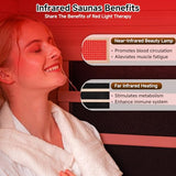 springspa Infrared Sauna for Home, 1 Person Home Sauna with Red Light Therapy, Canadian Hemlock Wooden Dry Saunas Room with Bluetooth Speakers, 1178 W/120V, 15 Minutes Pre-Warm up springspa