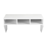 Giantex Wall Mounted Desk Floating Computer Desk, Writing Study Table W/3 Storage Shelves, Laptop PC Table for Living Room, Bedroom, Office (White) Giantex
