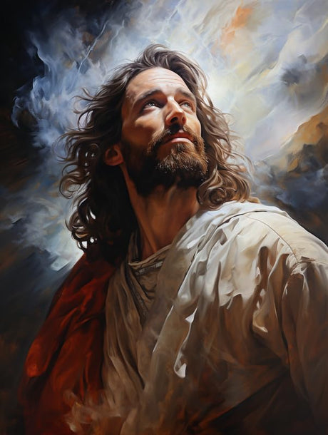 SKRYUIE Paint by Numbers Kit for Adults Beginner Jesus, Acrylic Christ Oil Painting by Numbers Kits with PaintBrushes Paintwork Art Crafts Canvas for Home Decor 16x20 inch / 40x50 cm SKRYUIE