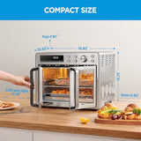 Midea Flexify French Door Toaster Oven Air Fryer Combo, 26.4 QT, Extra Large Air Fryer Countertop Oven 10-in-1 Combo, 25% Faster Cooking and 90% Less Oil, Stainless Steel Midea
