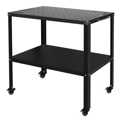 Welding Table Welding Cart 36”×18”, 1200lbs Load Capacity Industrial Workbench with 5/8" Holes Fixture Table with Wheels - WoodArtSupply