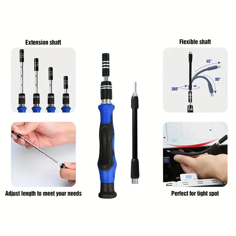 Pardarsey Screwdriver Sets 142-Piece Electronics Precision Screwdriver with 120 Bits Magnetic Repair Tool Kit Compatible For iPhone, MacBook, Computer, Laptop, PC, Tablet, PS4, Xbox, Nintendo Pardarsey