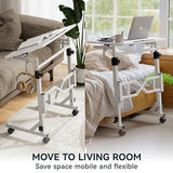 Oransail Small Standing Desk with Wheels, 29.5-45.3 Inch Adjustable Height, Portable Treadmill Desk, Rolling Computer Table for Walking Pad with a Cup Holder and a Hook Oransail