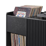 Crosley Furniture Arden Mid Century Record Storage Console Turntable Stand, Vinyl Storage Up to 315 Records, Black Crosley Furniture