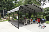 ARROW 12' x 20' x 7' 29-Gauge Carport with Galvanized Steel Roof Panels ARROW