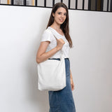 Draw blank White Women's blank large Size Canvas Crossbody Tote Handbags Shoulder Bag Hobo Casual Tote Diy/gifts/aesthetic/personalized Draw blank