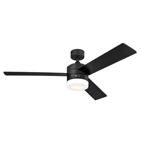 Westinghouse Lighting 74006A00 Modern Alta Vista Works with Alexa Smart WiFi Ceiling Fan with LED Light, Remote Control 52 Inch Matte Black Finish, Opal Frosted Glass, A Certified for Humans Device Westinghouse