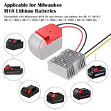 DC Power Aadpter for Milwaukee M18 Battery 18V to 12V Step Down Voltage Converter 15A MAX 180W Inverter Automatic Buck Converter DC Voltage Regulator with Upgraded Low Voltage Protection and Switch CHoiKWong