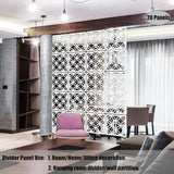 Hanging Room Divider - 10Pieces White Wood-Plastic Hanging Screen Panel DIY Wall Dividers Privacy Room Hotel Decoration (WH) LRZCGB