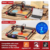 AlgoLaser 10W Laser Engraver Machine - Laser Engraver/Cutter with 3.5" Smart Touchscreen & AlgoOS System, 12000mm/min Speed, 0.05mm Laser Spot, Laser Engraving for Metal, Wood, Glass & Leather AlgoLaser