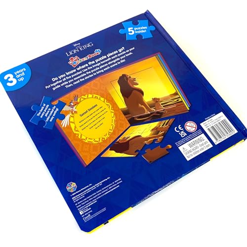 Disney Lion King My First Puzzle Book - Jigsaw Puzzles for kids, 10-page board book, 5 puzzles to enjoy Phidal