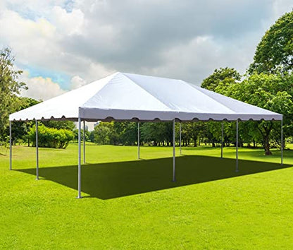 Party Tents DIRECT 20' x 30' Weekender West Coast Frame Style Party Tent | White PVC Top | for Weddings, Graduations, Banquets, and Events