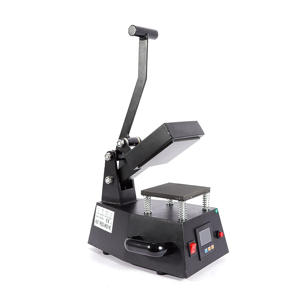 Heat Press Machine, 110V Digital Heat Press Machine Single Heater DIY Logo,Label,Sticker 110V 12x12cm (US Fast Shipping) GDAE10