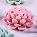 3D Lotus Candle Molds for Candle Making Supplies Flower Silicone Mold for Scented Candles Soap Making DIY Plaster Aromatherapy Candles Home Decor Floral Silicone Molds for Resin Epoxy Cement Gypsum RUIYDZ