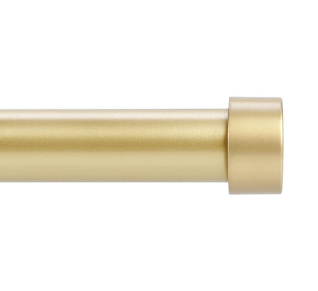 VOIIY Gold Curtain Rods for Windows 18 to 45 Inch(1.5-3.75 Feet),1" Diameter Drapery Rods with Modern Style End Cap Finials,Size:18-45 Inch VOIIY