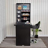 YUSING Wall Mounted Table, Fold Out Convertible Desk Multi-Function Computer Desk Writing Desk Home Office Wood Wall Floating Desk with Large Storage Area YU YUSING