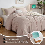 MILDLY Muslin Duvet Cover Twin - 100% Washed Cotton Linen Like Gauze Comforter Cover 2 Pieces Breathable & Lightweight for All Season MILDLY