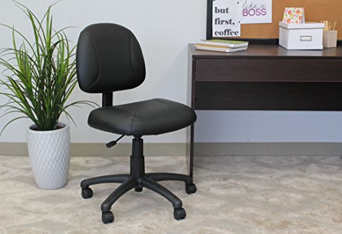 Boss Office Products Posture Task Chair Without Arms in Black, Low-Back (B305) Boss Office Products
