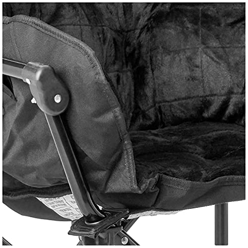 Urban Shop Sherpa Club Chair, Black 31.8D x 28.7W x 35.4H in Urban Lifestyle