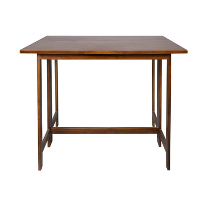 Casual Home Solid Wood Folding Convertible Dining Console Table, 40" W x 28" D x 30" H, Warm Brown