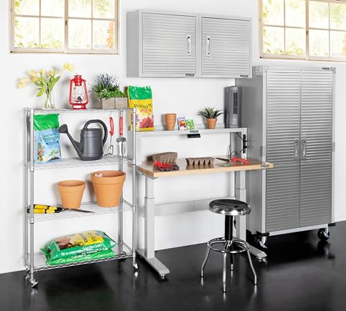 Seville Classics UltraHD Heavy Duty Commercial Electric Workbench for Garage, Warehouse, Workshop, 48" W x 24" D x 28" to 42" H Seville Classics