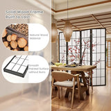 Giantex Room Divider, 4 Panel 6FT Room Dividers, Folding Privacy Screen, Oriental Shoji Screen for Room Separation, Portable Freestanding Japanese Wall Partition with Plum Blossom Design, White Giantex