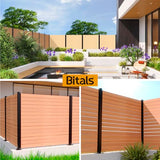 BITALS Q235A-Steel 5ft (H/58in) Heavy Duty Fence Post - Corner Post, Suitable for Outdoor Patio, Backyard and Garden Fence Post Bracket Construction (1pack-Matte Black) BITALS