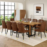 MEMUY Wood Dining Table Set for 10,79" Rustic Wood Kitchen Table and Chairs,10 Seat Dining Table Set with Heavy Duty Legs,Large Dinner Table Set for 10 for Big Family Kitchen Dining Room MEMUY