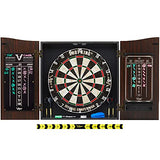 Viper by GLD Products Vault Deluxe Dartboard Cabinet with Shot King Sisal Dartboard and Illumiscore Scoreboard, Wood Viper