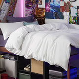Bedsure Duvet Cover Twin/Twin XL Size - Soft Double Brushed Bedding Set for Kids & Adults, Zipper Closure, 2 Pieces, Includes 1 Duvet Cover (68"x90") & 1 Pillow Sham, NO Comforter, White Bedsure