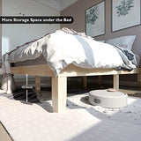 Giantex 14 Inch Queen Wood Platform Bed Frame, Minimalist Mattress Foundation with Solid Rubber Wood, Heavy Duty Wood Slat Support, Without Giantex