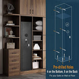 INTERGREAT 4-6 Rifle Gun Safe, Assembled Gun Safe Shotgun for Pistols and Home, Metal Gun Cabinet with Pockets for Handgun, 3 Adjustable Shelf, Firearms INTERGREAT