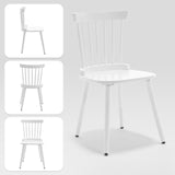 White Dining Chairs Set of 2 Windsor Chairs Farmhouse Spindle Back Wood Dining Room Chair Mid-Century Modern Armless Kitchen Side Chairs for Dining Room, Dinner, Restaurant, Sillas de Comedor RêveLife
