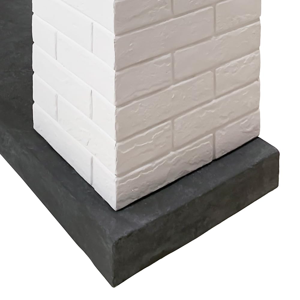 Country Living Jackson 55 Inch Mantel Package | Wood Mantel with White Brick Surround | 28 Inch Smart Electric Fireplace Insert w/Remote | Alexa & Google Compatible | Multi-Color LED Flames | 1500W Country Living