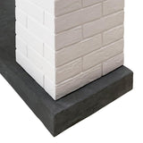 Country Living Jackson 55 Inch Mantel Package | Wood Mantel with White Brick Surround | 28 Inch Smart Electric Fireplace Insert w/Remote | Alexa & Google Compatible | Multi-Color LED Flames | 1500W Country Living