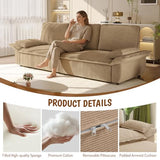 KEIKI 94.5'' King Sleeper Sofa Bed, Space-Saving 3-in-1 Pull Out Futon Couch, Modern Corduroy Loveseat Sofa with Reclining Back, Ideal for Apartment, Studio, Small Spaces KEIKI